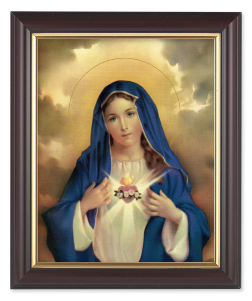 Immaculate Heart of Mary in Blue 8x10 Framed Print Under Glass - #133 Frame