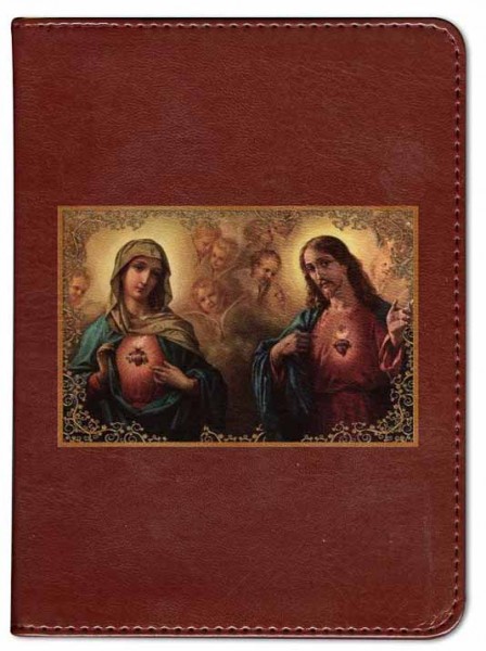 Immaculate Heart Sacred Heart Catholic Bible  - Burgundy