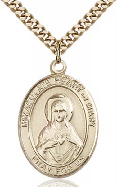 Immaculate Heart of Mary Medal - 14KT Gold Filled