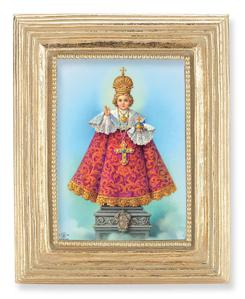 Infant of Prague 2.5x3.5 Print Under Glass - Gold