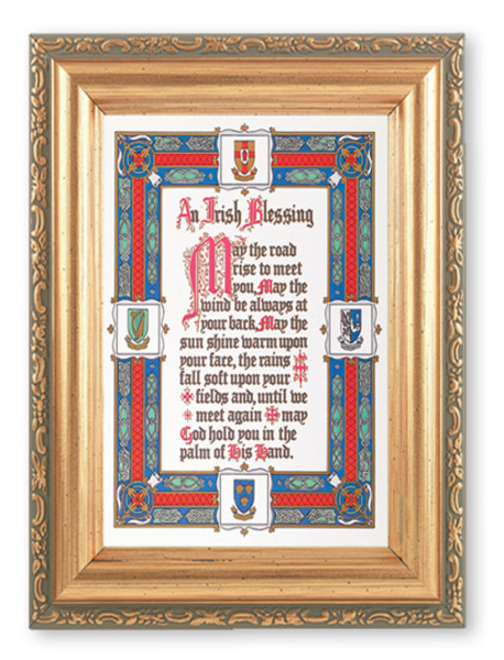 Irish Blessing 4x5.5 Print Under Glass - Full Color