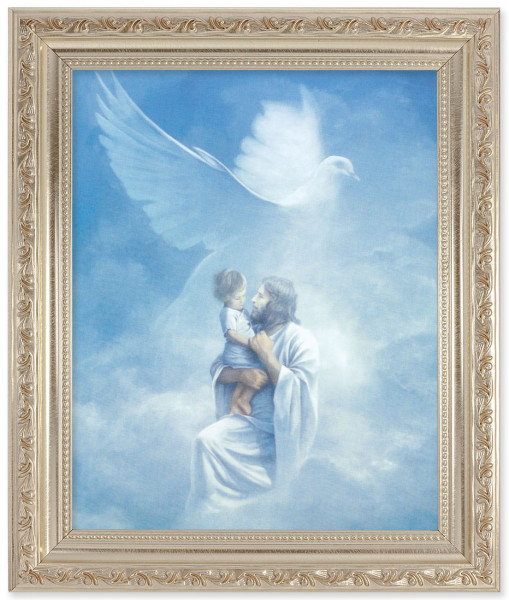 Jesus Holding Child In Heaven 8x10 Framed Print Under Glass - #164 Frame