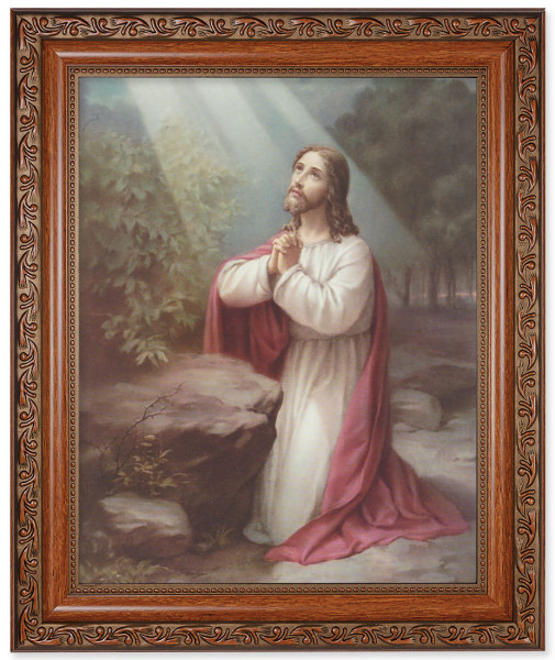 Jesus at the Mount of Olives 8x10 Framed Print Under Glass - #161 Frame