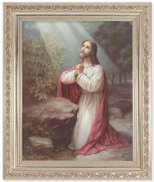 Jesus at the Mount of Olives 8x10 Framed Print Under Glass - #164 Frame