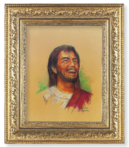Laughing Jesus 8x10 Framed Print Under Glass - #115 Frame