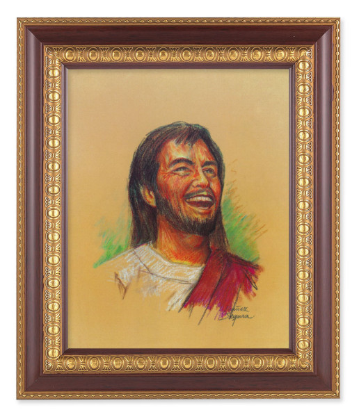 Laughing Jesus 8x10 Framed Print Under Glass - #126 Frame
