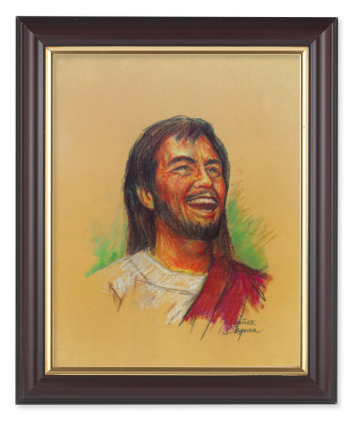 Laughing Jesus 8x10 Framed Print Under Glass - #133 Frame