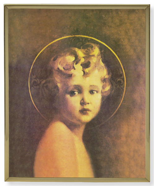 Light of the World 8x10 Gold Trim Plaque - Full Color