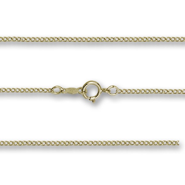 Lite Curb Chain Sterling Silver, Gold Filled, 14K Options - 14K Solid Gold