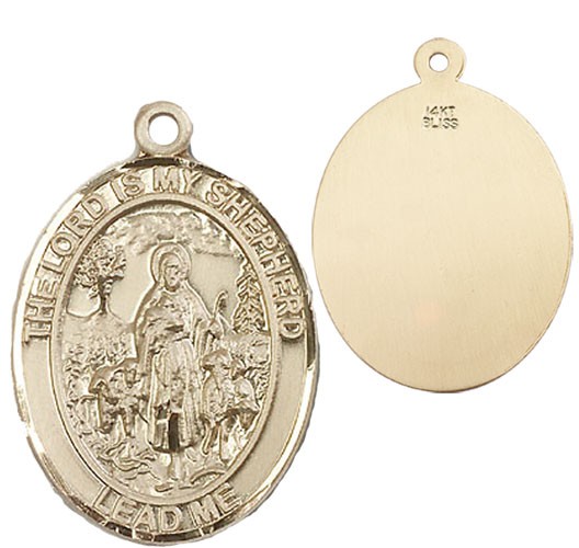 Lord Is My Shepherd Medal - 14K Solid Gold