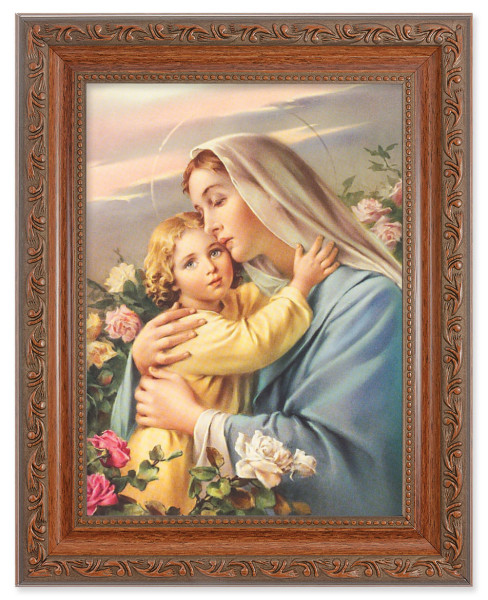 Madonna and Child 6x8 Print Under Glass - #161 Frame