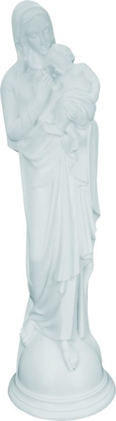 Plastic Madonna and Child Statue - 24 inch - White