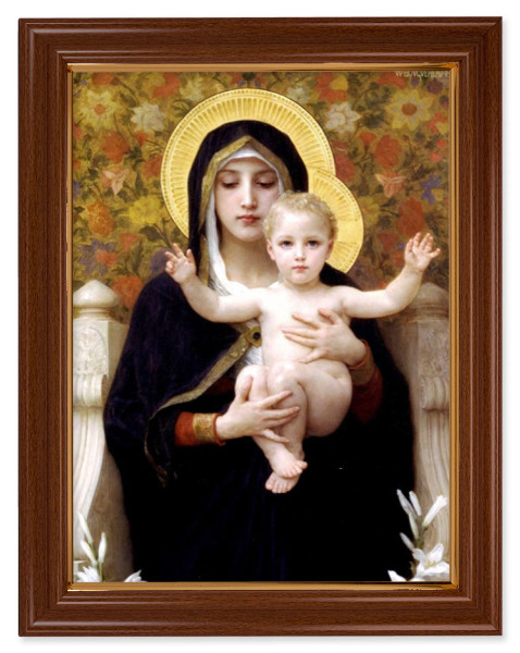 Madonna of the Lilies by Bouguereau 12x16 Framed Print Artboard - #134 Frame