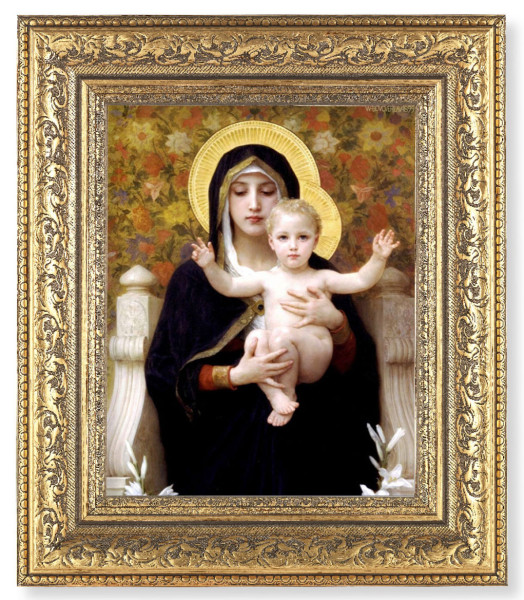Madonna of the Roses 8x10 Framed Print Under Glass - #115 Frame