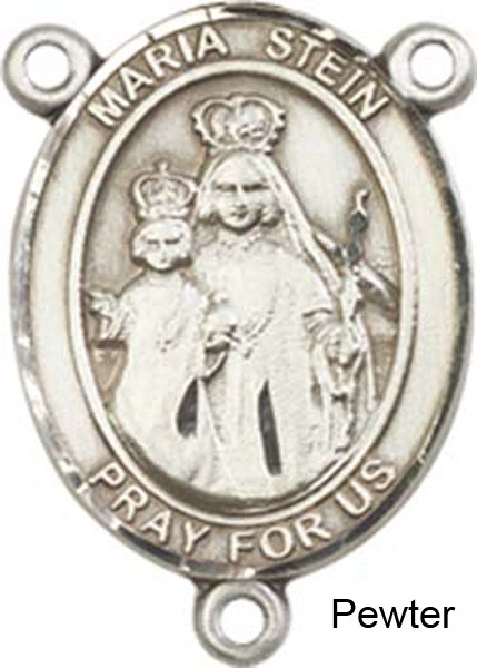 Maria Stein Rosary Centerpiece Sterling Silver or Pewter - Pewter