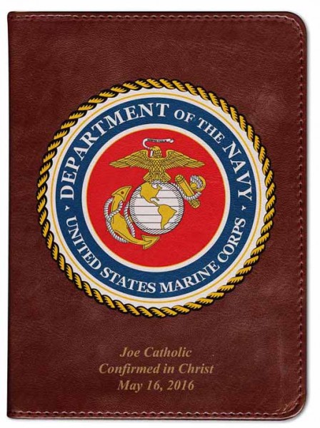Marine Catholic Bible - Burgundy