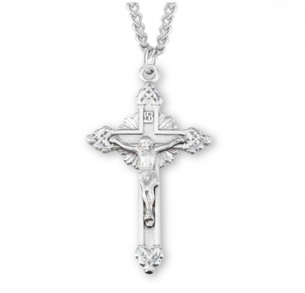 Men's Byzantine Style Crucifix Necklace - Sterling Silver
