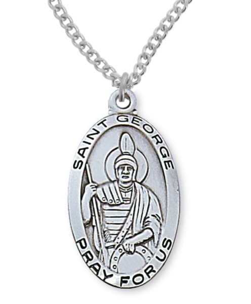Men's St. George Medal Sterling Silver - Silver