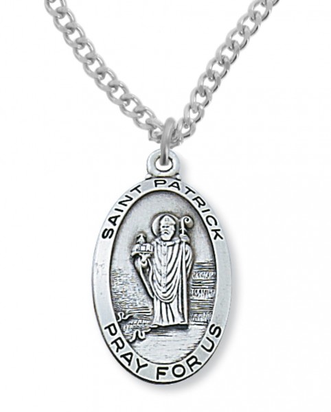 Men's St. Patrick Medal Sterling Silver - Silver