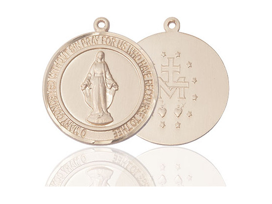 Miraculous Round Pendant - 14K Solid Gold