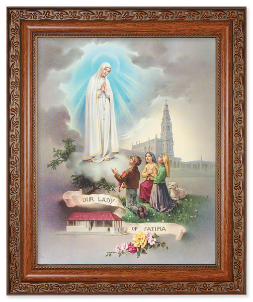 Our Lady of Fatima 8x10 Framed Print Under Glass - #161 Frame
