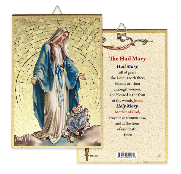 Our Lady of Grace Prayer Wall Plaque 4x6 Mosaic Plaque - Full Color