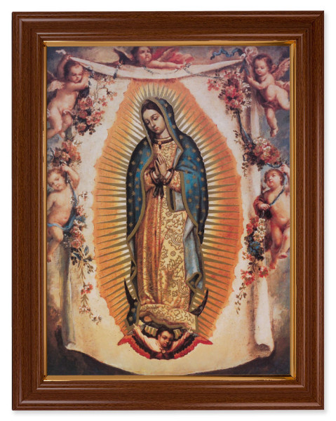 Our Lady of Guadalupe with Angels 12x16 Framed Print Artboard - #134 Frame
