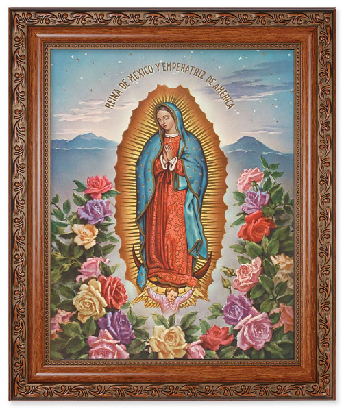 Our Lady of Guadalupe 8x10 Framed Print Under Glass - #161 Frame