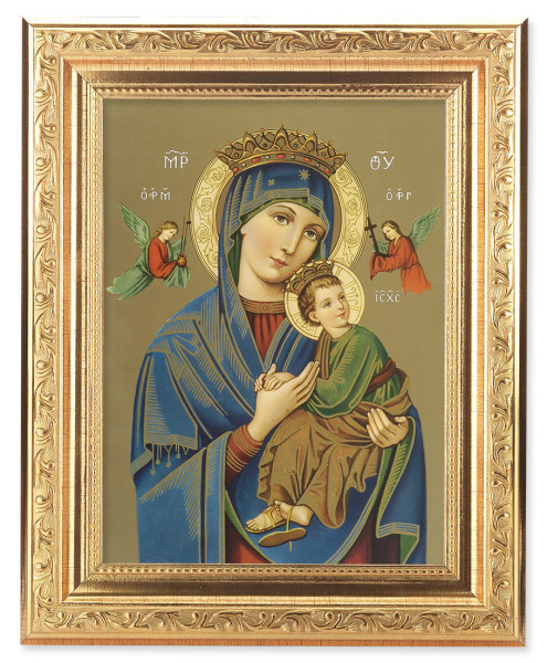 Our Lady of Perpetual Help 6x8 Print Under Glass - #162 Frame
