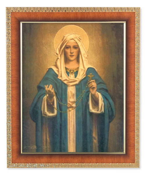 Our Lady of the Rosary 8x10 Framed Print Under Glass - #122 Frame