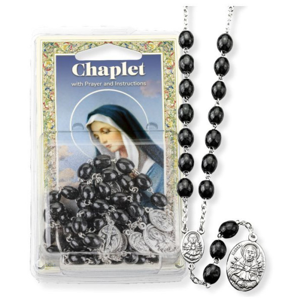 Our Lady of Sorrows Seven Dolores Chaplet - Black