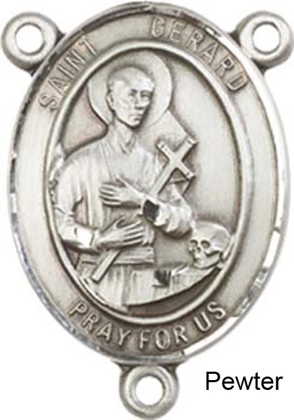 Our Lady of All Nations Rosary Centerpiece Sterling Silver or Pewter - Pewter
