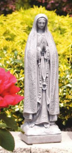 Our Lady of Fatima Statue 18.25 Inches - Old Stone Finish