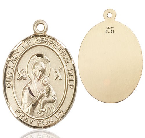 Our Lady of Perpetual Help Medal - 14K Solid Gold