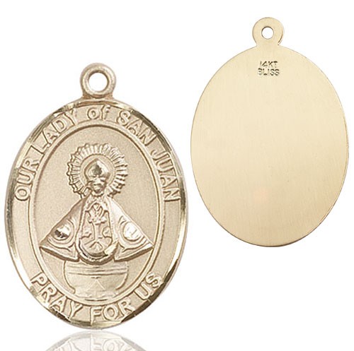 Our Lady of Grace of San Juan Medal - 14K Solid Gold
