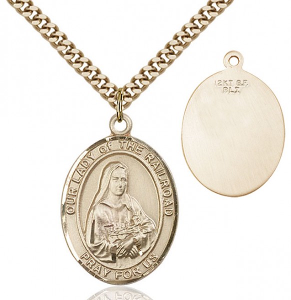Our Lady of Grace of The Railroad Patron Saint Medal - 14KT Gold Filled