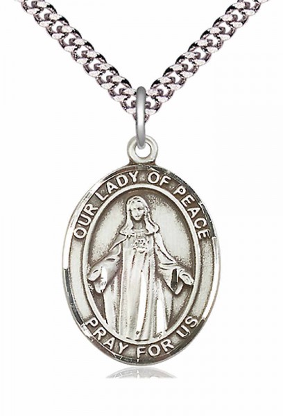 Our Lady of Peace Patron Saint Medal - Pewter