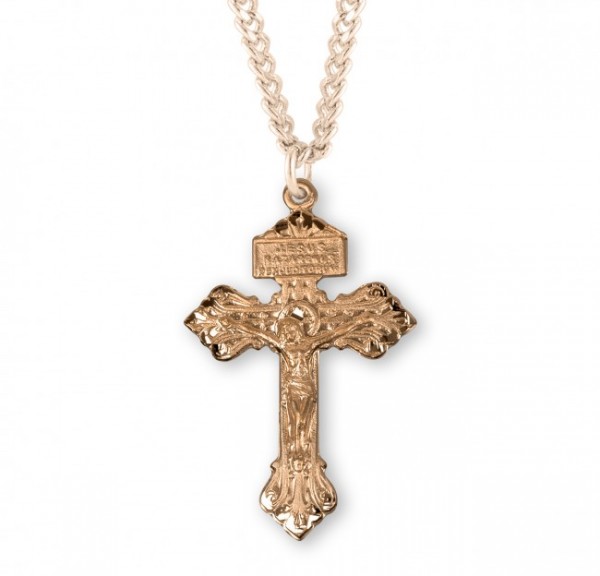 Pardon Crucifix Necklace for Men - Gold Plated