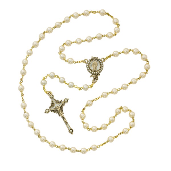 Pearls of Mary Rosary - Cream