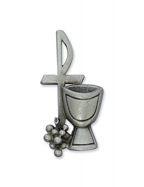 Pewter Chalice Lapel Pin - Silver tone