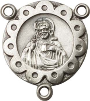 Scapular Sterling Silver Rosary Centerpiece - Sterling Silver