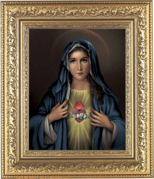 Immaculate Heart of Mary 8x10 Framed Print Under Glass - #115 Frame