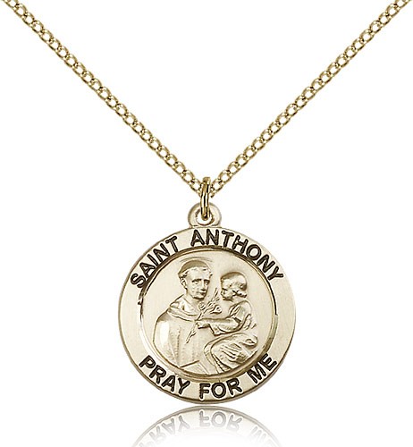 St. Anthony of Padua Medal, Small - 14KT Gold Filled