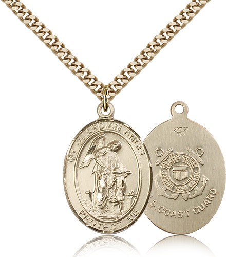 Guardian Angel Coast Guard Medal - 14KT Gold Filled