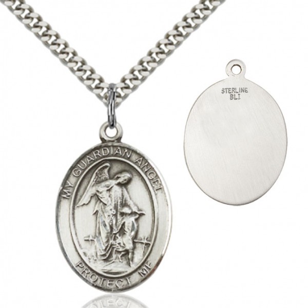 Guardian Angel Pendant - Sterling Silver