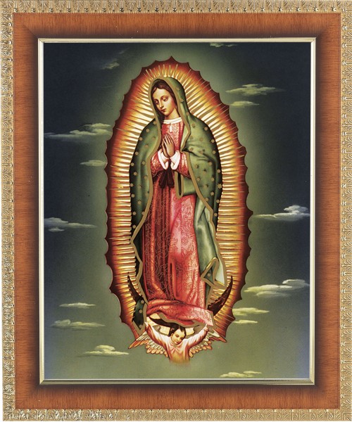 Our Lady of Guadalupe 8x10 Framed Print Under Glass - #122 Frame