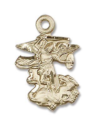 St. Michael The Archangel Medal - 14K Solid Gold