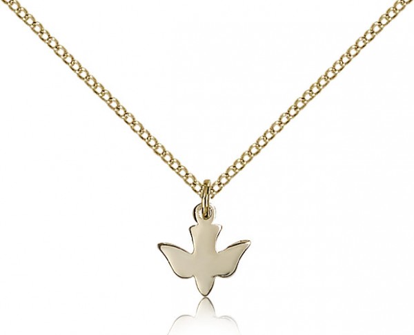 Girl's Petite Holy Spirit Medal - 14KT Gold Filled