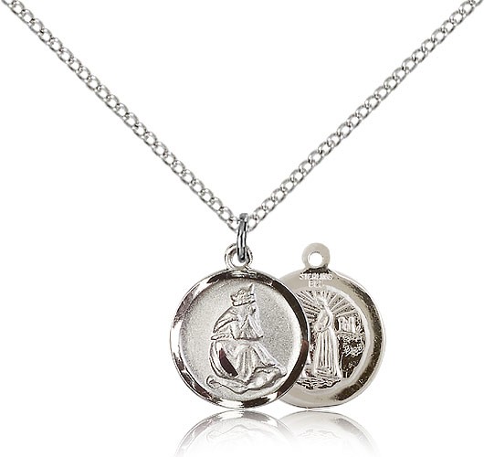 Petite Our Lady of La Salette Necklace - Sterling Silver