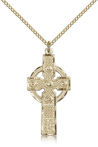 Kilklispeen Cross Pendant - 14KT Gold Filled